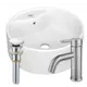 Раковина накладная Bauedge BAU D44 BH1231 40 см со смесителем и выпуском цвет белый/серый металлик