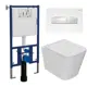 Комплект инсталляция с унитазом Bauedge 4501-7320-NS0001-PRO цвет белый сиденье микролифт