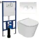Комплект инсталляция с унитазом Bauedge 4501-7310-BK0001-LUX цвет белый сиденье микролифт