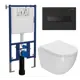 Комплект инсталляция с унитазом Bauedge 4501-7323-BL0001-HQ цвет белый