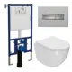 Комплект инсталляция с унитазом Bauedge 4501-7321-BL0001-HQ цвет белый сиденье микролифт