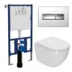 Комплект инсталляция с унитазом Bauedge 4501-7322-BL0001-HQ цвет белый сиденье микролифт