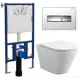 Комплект инсталляция с унитазом Bauedge 4501-7322-BK0001-HQ цвет белый сиденье микролифт