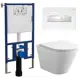 Комплект инсталляция с унитазом Bauedge 4501-7320-BK0001 цвет белый сиденье микролифт