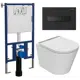 Комплект инсталляция с унитазом Bauedge 4501-7323-BK0001-LUX цвет белый сиденье микролифт