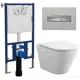 Комплект инсталляция с унитазом Bauedge 4501-7321-BK0001 цвет белый сиденье микролифт