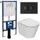 Комплект инсталляция с унитазом Bauedge 4501-7313-BK0001-LUX цвет белый сиденье микролифт