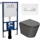Комплект инсталляция с унитазом Bauedge 4501-7320-BK0002DG цвет серый сиденье микролифт