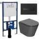 Комплект инсталляция с унитазом Bauedge 4501-7323-BK0002DG цвет серый сиденье микролифт