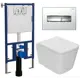 Комплект инсталляция с унитазом Bauedge 4501-7322-BS0001-HQ цвет белый сиденье микролифт