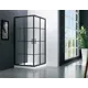Душевой уголок Veconi RV09-100-01-C7 прямоугольник 100x100см черный профиль эффект стекла прозрачный