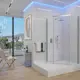 Душевой уголок Veconi RV36-90-01-C5 прямоугольник 90x90см хромированный профиль эффект стекла прозрачный