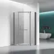 Душевой уголок Veconi RV36GR-90-01-C5 прямоугольник 90x90см хромированный профиль эффект стекла прозрачный