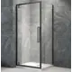 Душевой уголок Veconi RV033B-9090-01-C7 прямоугольник 90x90см черный профиль эффект стекла прозрачный