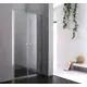 Душевая дверь Cezares ELENA-W-B-2-140-C-Cr 140см эффект стекла прозрачный распашной