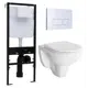 Комплект 3 в 1 инсталляция Logan H1067-1170 297674 с подвесным унитазом Berges Wasserhaus Gamma 081105, кнопка белая