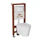 Комплект инсталляция с унитазом Bauedge Q111300-BK0001-HQ2-Q00010 цвет белый