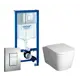 Комплект 3 в 1 инсталляция Grohe Rapid SL с подвесным унитазом BelBagno Albano BB120CHR кнопка хром