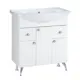 Тумба под раковину Клик Мебель Люси напольная 75x86.5x45 см цвет белый, с раковиной