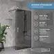 Душевая перегородка Reflexion Walk in RX200100TBL-15 100x200см черный профиль