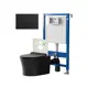 Комплект инсталляция с унитазом Point Pn48 PN48148BM цвет черный