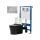 Комплект инсталляция с унитазом Point Pn48 PN48150C цвет черный