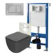 Комплект инсталляция с унитазом Point Pn48 PN48025C цвет серый