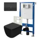 Комплект инсталляция с унитазом Point Pn48 PN48034BC цвет черный