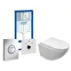 Комплект 3 в 1 инсталляция Grohe Rapid SL Подвесной безободковый унитаз Cerutti Spa Sella aria CT9529 кнопка хром 2