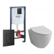 Комплект 3 в 1 инсталляция Grohe Rapid SL с подвесным унитазом Grossman GR-4451S черная кнопка