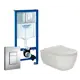 Комплект 3 в 1 инсталляция Grohe Rapid SL с подвесным унитазом Berges Wasserhaus Ego XL 082118 кнопка хром