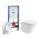 Комплект 3 в 1 инсталляция Grohe Solido 39504000 с подвесным унитазом WeltWasser Telbach 004 GL-WT, кнопка хром