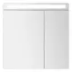 Зеркальный шкаф для ванной Dreja Max 77.9009W подвесной 80x80см цвет белый