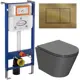 Комплект инсталляция с унитазом Bauedge Aquanika 10.702.450.00.00-Q00012-BK0002DG цвет серый