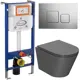 Комплект инсталляция с унитазом Bauedge Aquanika 10.702.450.00.00-01.02.09-BK0002DG цвет серый