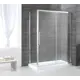 Душевой уголок CEZARES LUX-SOFT-W-AH-1-130/90-C-Cr-IV эффект стекла прозрачный, профиль хром, с антиизвестковым покрытием