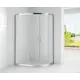 Душевой уголок Cezares ECO-O-RH-2-120/90-P-Cr округлый 120x90см хромированный профиль эффект стекла рифленый