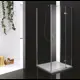 Душевой уголок Cezares BERGAMO-W-A-1-90-C-Cr-R прямой 90x90см хромированный профиль эффект стекла прозрачный