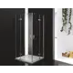 Душевой уголок Cezares BERGAMO-W-A-2-120-C-Cr прямой 120x120см хромированный профиль эффект стекла прозрачный