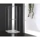 Душевой уголок Cezares BERGAMO-W-R-1-90-ARCO-C-Cr-L-IV округлый 90x90см хромированный профиль эффект стекла прозрачный