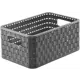 Корзина для хранения в ванной комнате Rotho Country 13.70x9.80x18.30см цвет серый, серебристый