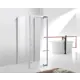 Душевой уголок Cezares MOLVENO-BA2-100/80-C-Cr-IV прямой 100x80см хромированный профиль эффект стекла прозрачный
