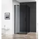 Душевой уголок Cezares SLIDER-AH-1-80-100/110-GRIGIO-NERO прямой 100x80см черный профиль эффект стекла тонированный