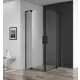 Душевой уголок Cezares SLIDER-AH-2-70/80-80/90-C-NERO прямой 70x80см черный профиль эффект стекла прозрачный
