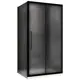 Душевой уголок Abber Schwarzer Diamant AG30120BMH-S70BM прямоугольный 70x120см черный профиль эффект стекла матовый