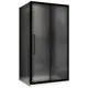 Душевой уголок Abber Schwarzer Diamant AG30140BMH-S100BM прямоугольный 100x140см черный профиль эффект стекла матовый