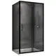 Душевой уголок Abber Schwarzer Diamant AG30130B5-S60B5 прямоугольный 60x130см черный профиль эффект стекла прозрачный
