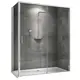 Душевой уголок Abber Komfort AG93140-S102 прямоугольный 100x140см хромированный профиль эффект стекла прозрачный