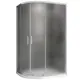 Душевой уголок Abber Schwarzer Diamant AG01129M ассиметричный 90x120см хромированный профиль эффект стекла матовый