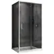Душевой уголок Abber Schwarzer Diamant AG301005-S705 прямоугольный 70x100см хромированный профиль эффект стекла прозрачный